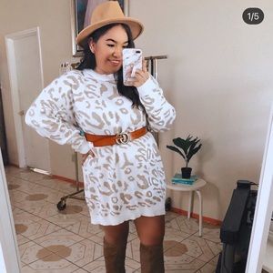 Amazon Fashion Leopard Sweater Dress
